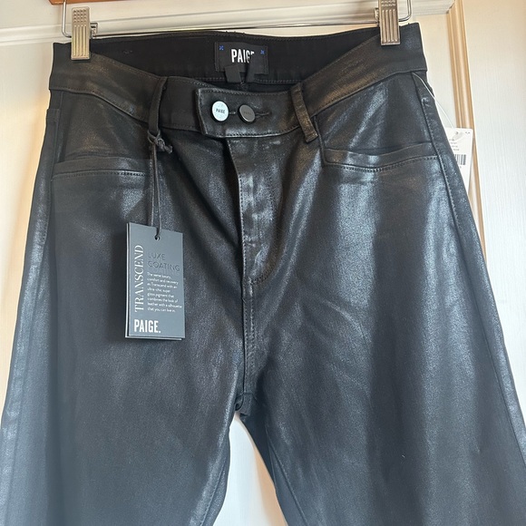 Paige Transcend Claudine Black Jean-Coated Collection-looks like leather! - Picture 4 of 16
